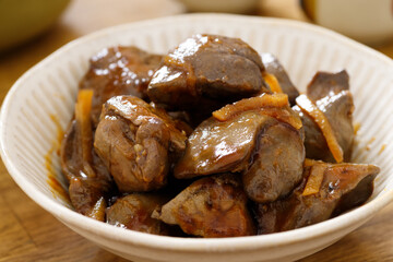鶏レバーの甘辛煮
