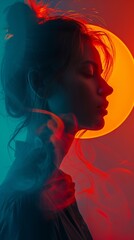 Analyze the emotional impact of cancer on individuals through abstract shapes and colors