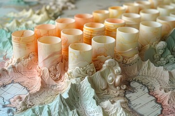 Emerging Vintage Filigree Candle Chart A Captivating Financial Data Visualization