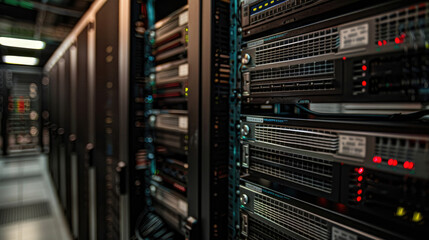 Modern Data Center Infrastructure with Server Racks
