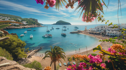 Beachside of Ibiza - obrazy, fototapety, plakaty
