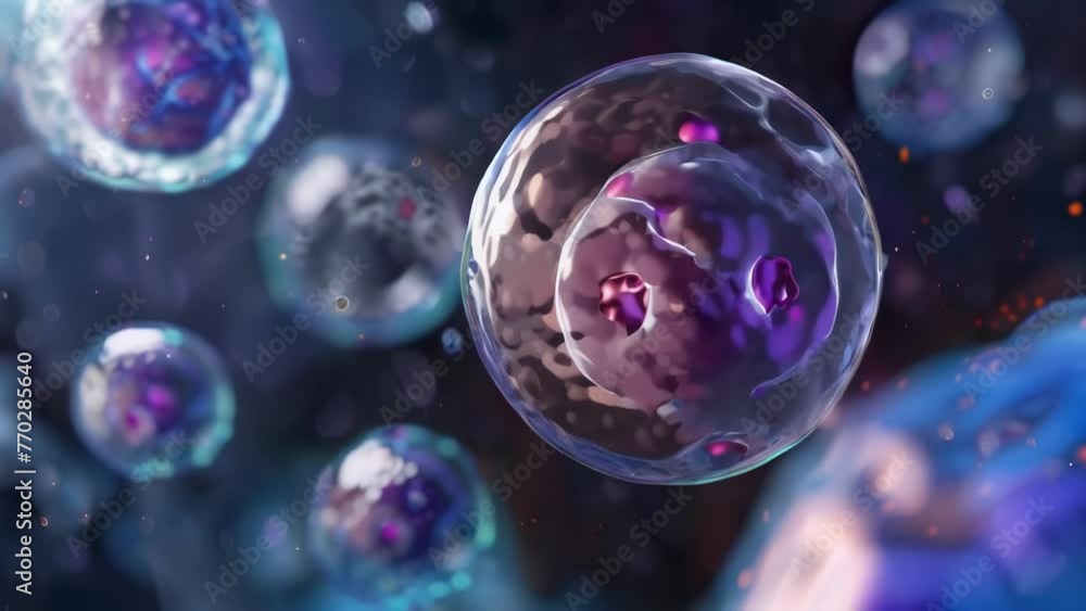 Poster a highresolution image of a lysosome within an animal cell showing its characteristic sphere shape a