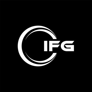 IFG letter logo design in illustration. Vector logo, calligraphy designs for logo, Poster, Invitation, etc.