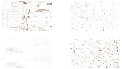 set of grunge textures. collection of 4 grunge wall image. vector illustration.