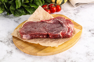 Raw rib eye beef premium steak
