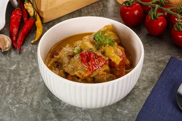 Stoff pro Meter Yellow THai curry with beef © Andrei Starostin