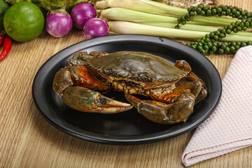 Delicous fresh raw uncooked crab