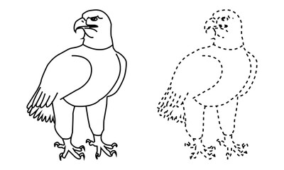 Eagle
Coloring pages. Wild birds. Cute eagle sits and smiles.
