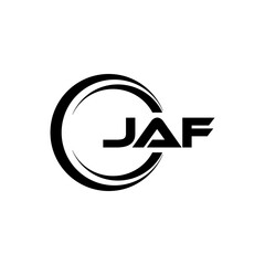 JAF letter logo design with white background in illustrator. Vector logo, calligraphy designs for logo, Poster, Invitation, etc.