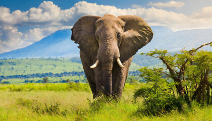 Fototapeta na wymiar Image material of wild elephant. herd of elephants.