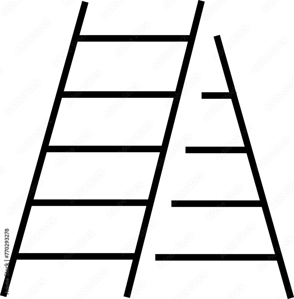 Poster climbing stair line icon editable stock. stairway direction information symbol. sign navigation stai