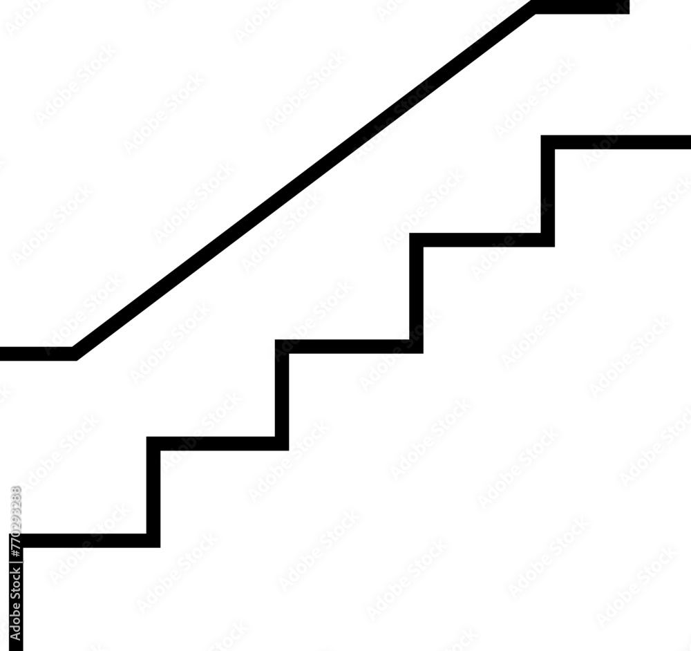 Poster climbing stair line icon editable stock. stairway direction information symbol. sign navigation stai