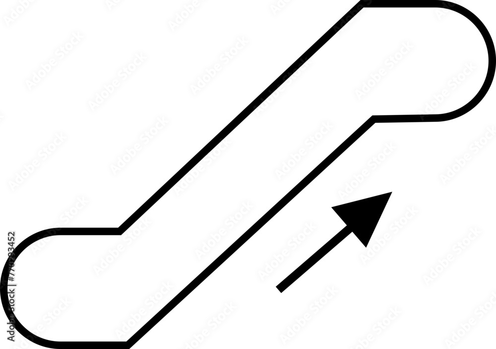 Poster climbing stair up line icon editable stock. stairway direction information symbol. sign navigation s