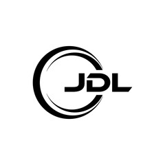 JDL letter logo design with white background in illustrator, cube logo, vector logo, modern alphabet font overlap style. calligraphy designs for logo, Poster, Invitation, etc.