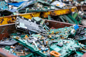 Electronic waste prepared for recycling