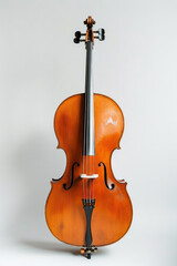 A cello against a white background