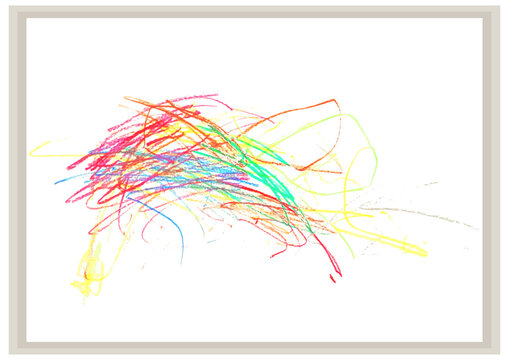 colorful scribbles on white background clip art preview