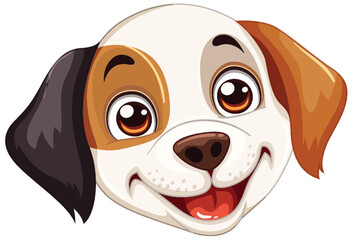 Cartoon of a happy, smiling puppy face