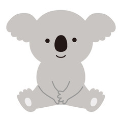 お座りしているコアラのベクターイラスト。アイコン、動物