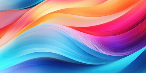 A colorful wave with blue, red, and yellow colors
