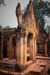 The main hall of Banteay Srei Temple in Siem Reap, Cambodia