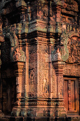 The ancient craftsmanship of Banteay Srei Temple in Siem Reap, Cambodia