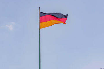 bundestag german flag in the wind