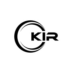 KIR letter logo design with white background in illustrator, cube logo, vector logo, modern alphabet font overlap style. calligraphy designs for logo, Poster, Invitation, etc.