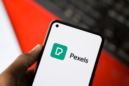 Dhaka, Bangladesh- 29 March 2024: Pexels logo is displayed on smartphone.