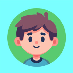 illustration of a brown-haired boy avatar