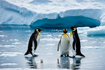 penguins on the ice.
Generative AI