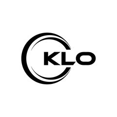 KLO letter logo design with white background in illustrator, cube logo, vector logo, modern alphabet font overlap style. calligraphy designs for logo, Poster, Invitation, etc.