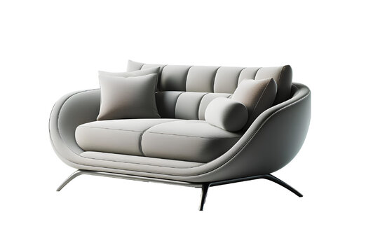Modern sofa isolated on white background