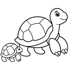 turtle  and baby turtle