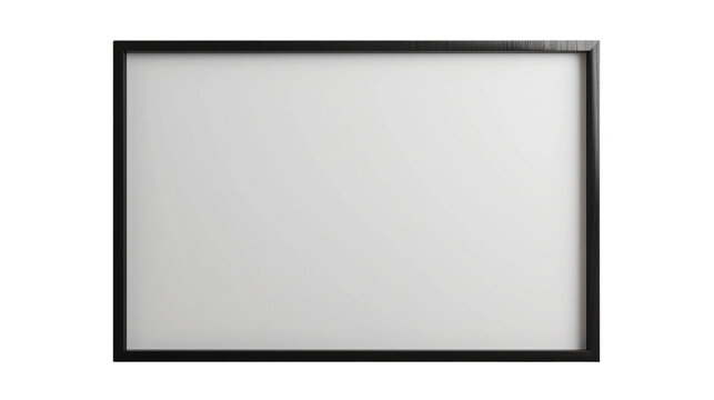 Empty photo frame mockup on the wall. Poster mockup interior design isolated on transparent background