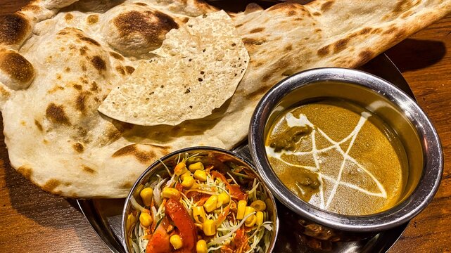 インドカレーのナンセット