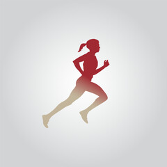 Fototapeta na wymiar Running Logo vector design illustration on white background