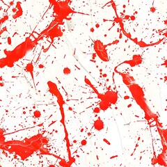 background of splattered red ink on white paper seamless pattern