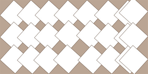 abstract background line art. 3D beige square diamond patterned background. Abstract pattern gerry and white background.