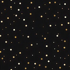 black background with gold confetti dots seamless