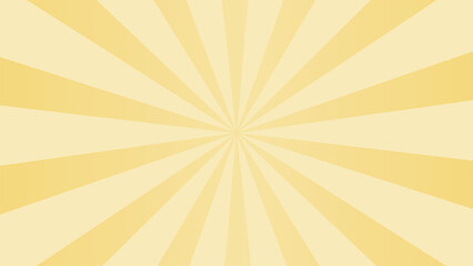 和風バナー背景　パステルカラーの集中線　横長　16:9　イエロー