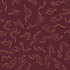 Outline Abstract Smoke Fog Seamless Pattern Vector illustration Design