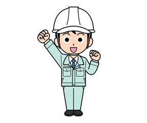 元気な現場監督の男性