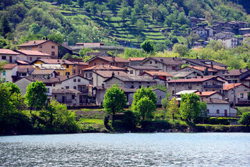 Verceia, Province Sondrio,  Lombardy, Italy, Europe - recreational idyllic village on Lago di...