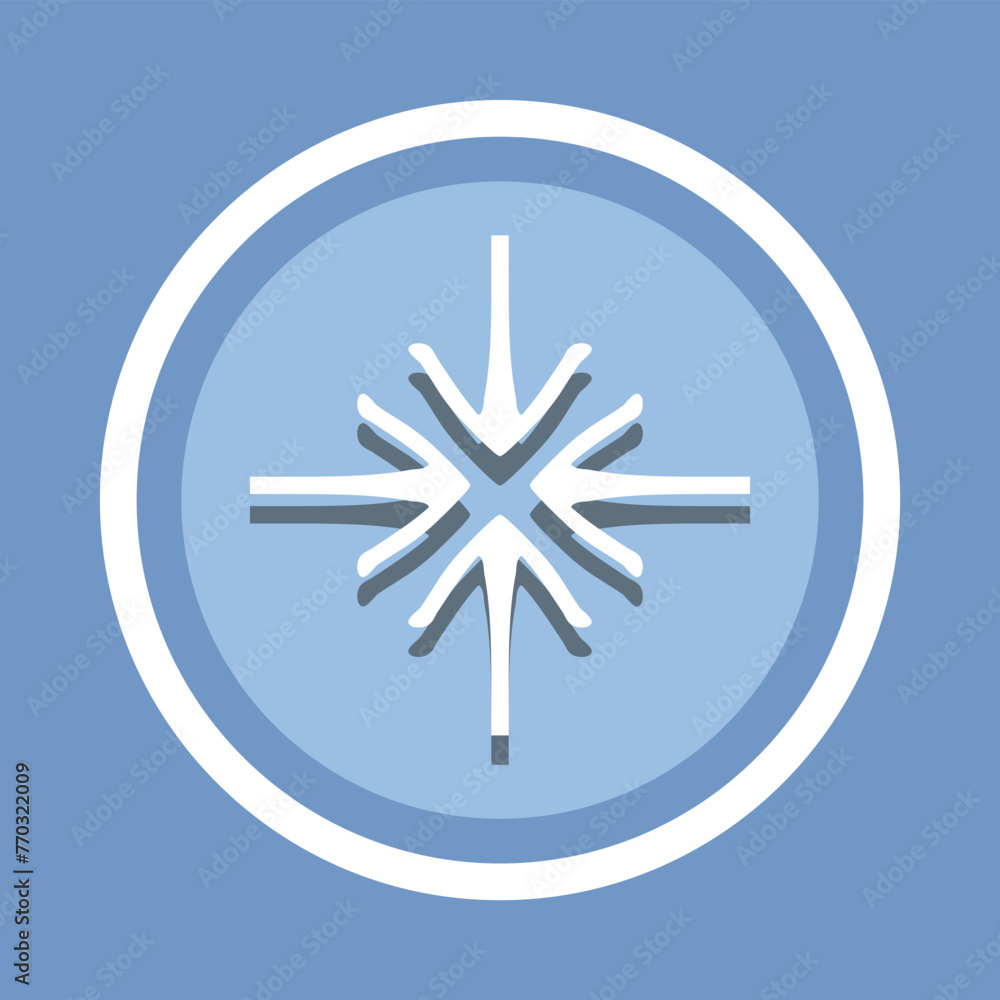 Poster inward arrow icon vector. four arrows icon vector in trendy flat style. arrow pointing center icon i