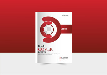 Creative  magazine or book cover layout template graphic
 elements and space for photo background.