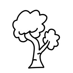 Vector trees,Scribbles of different trees.