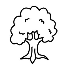 Vector trees,Scribbles of different trees.