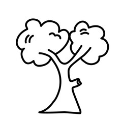Vector trees,Scribbles of different trees.
