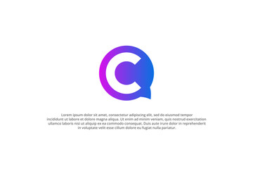 logo letter c talk chat message